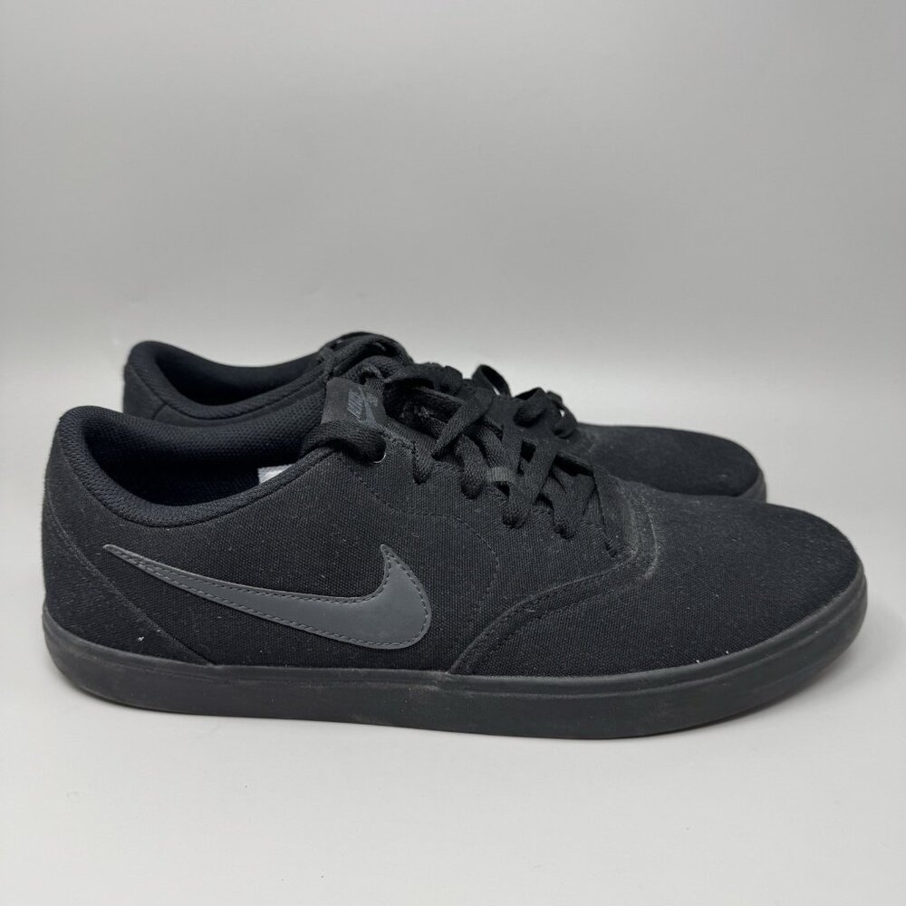 Nike SB Check Solarsoft Canvas Skate Shoe Black 843896-002 Men's Size 14